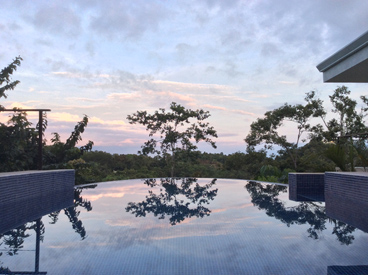 Sunrise from infinity edge pool