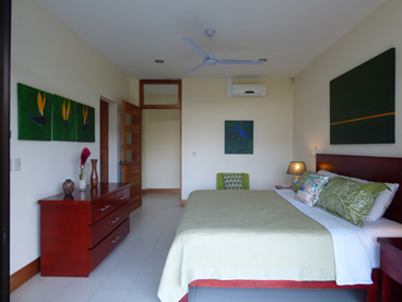 Green room and private balcony with jungle view